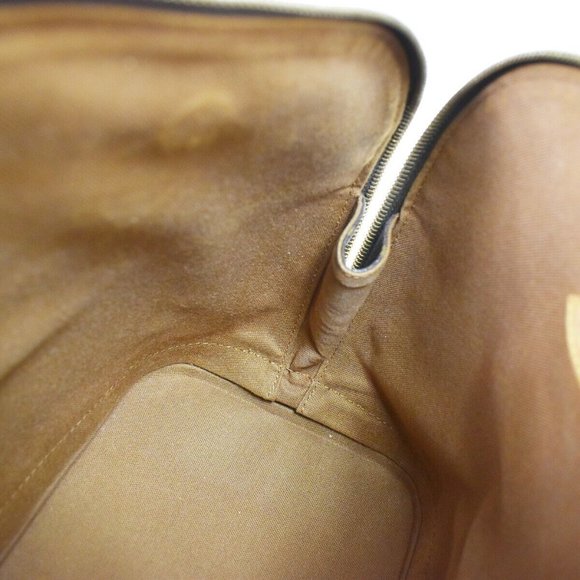 Authentic LOUIS VUITTON LV Logo Alma Hand Bag Monogram Leather Brown France - Picture 14 of 16